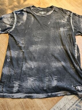 Affliction "Live Fast" vintage-style acid wash t-shirt Thick Stitch Mens XL